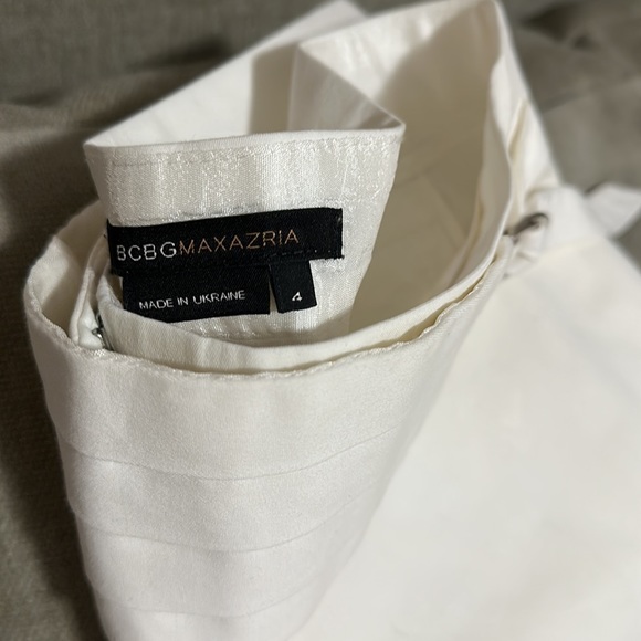 BCBGMAXAZRIA vintage 90’s white tuxedo style low rise pant Sz Med P 🏖️ - Picture 2 of 5